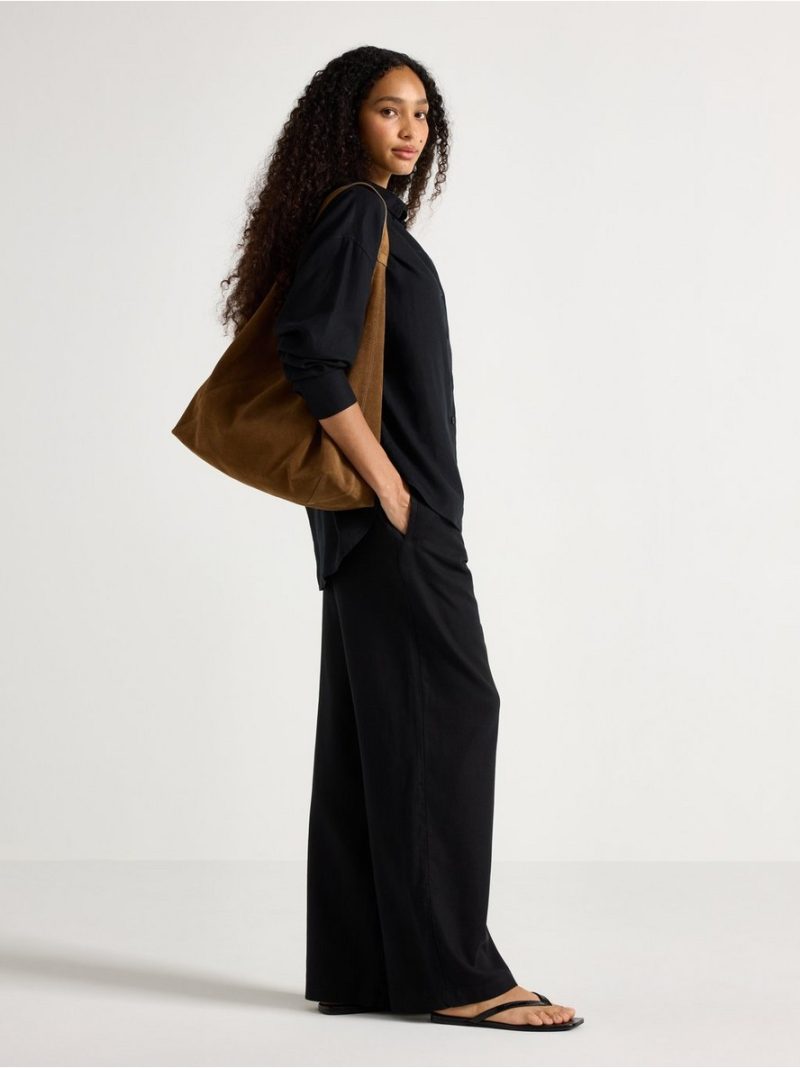 Wide trousers in linen blend - 3010539-80