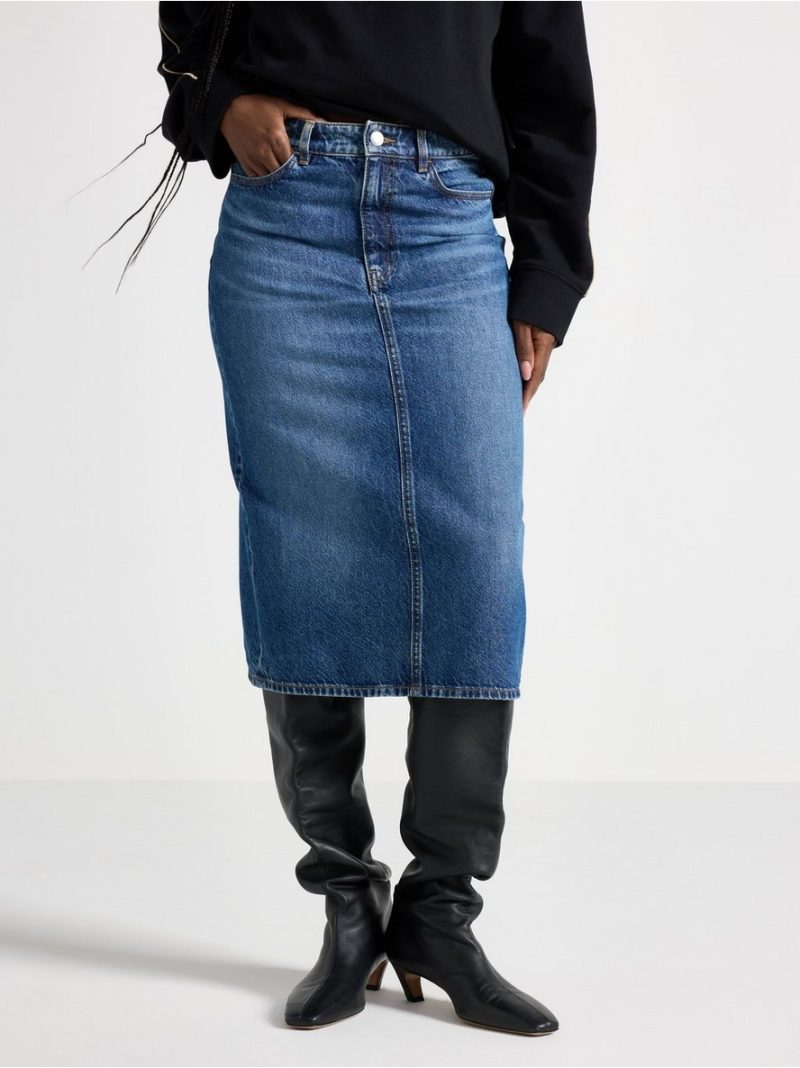 Midi skirt in denim - 3010610-822