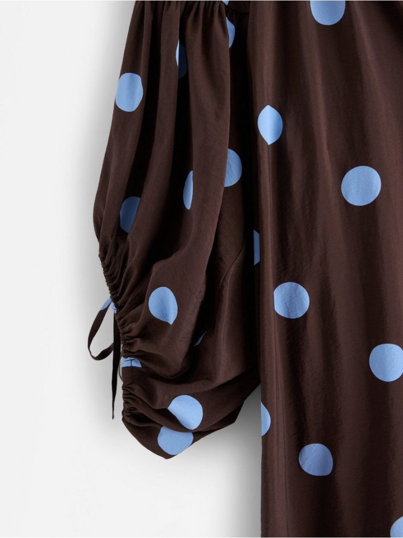 Midi dress with puff sleeves - 3010968-1863