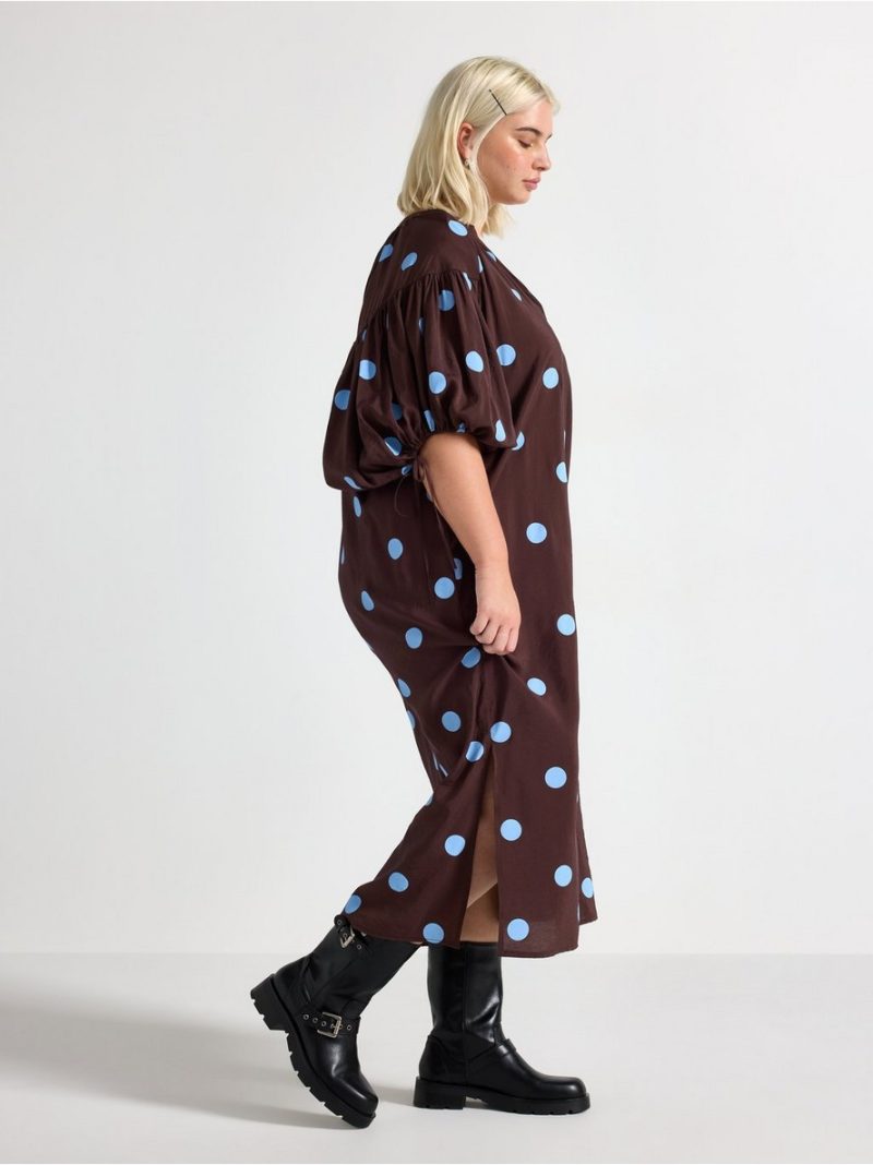 Midi dress with puff sleeves - 3010968-1863