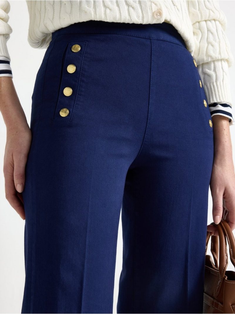 Wide trousers with cropped length - 3011105-1980
