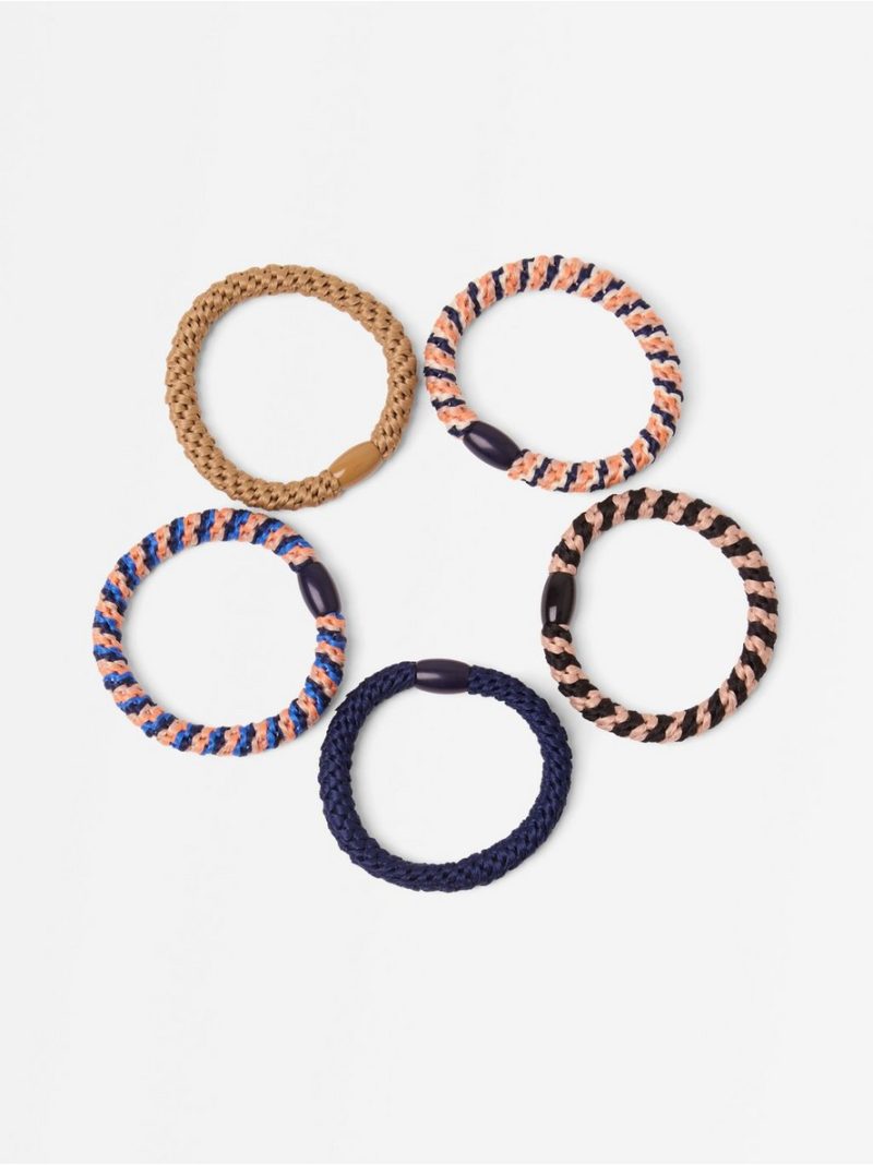 5-pack  hair elastics - 3011643-6842