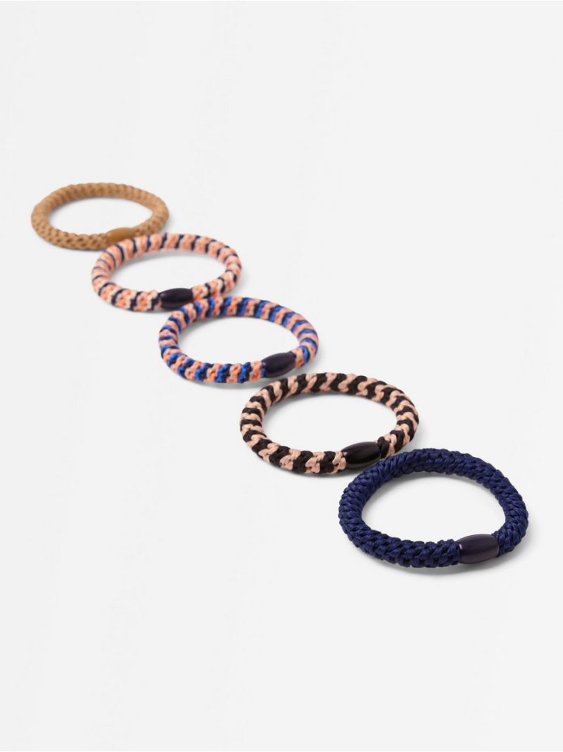 5-pack  hair elastics - 3011643-6842