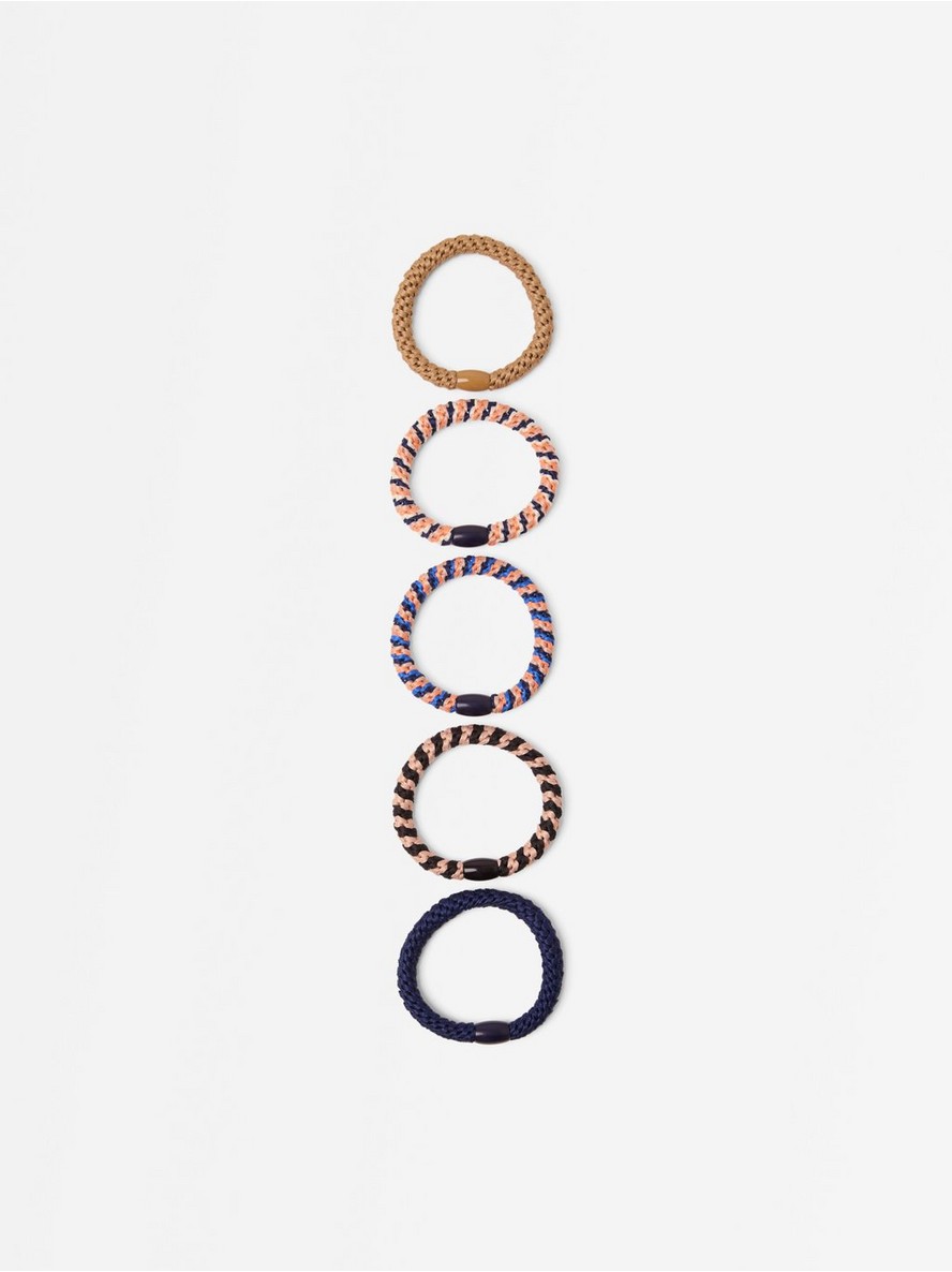 5-pack  hair elastics - 3011643-6842