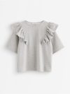 Short-sleeved sweatshirt with frill - 3011967-9803