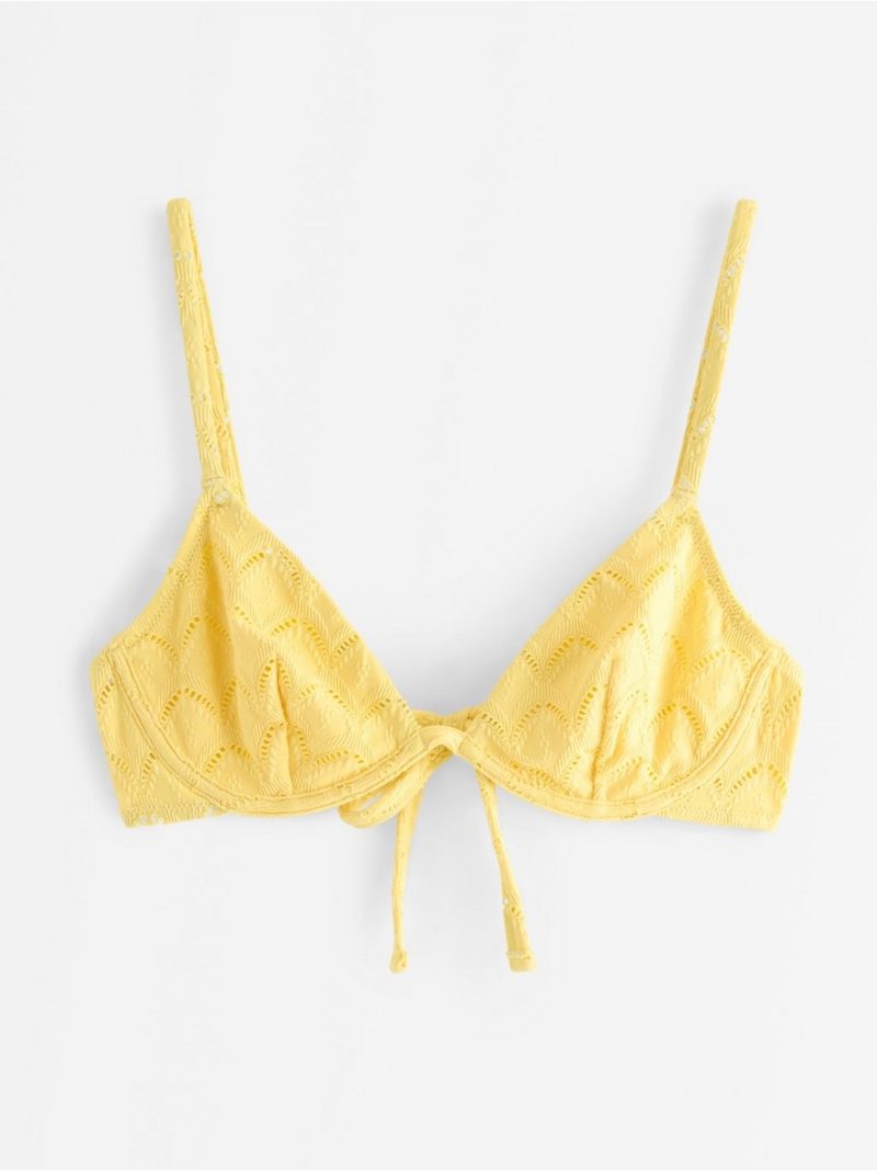 Unpadded bikini bra with embroidery - 3004190-3876