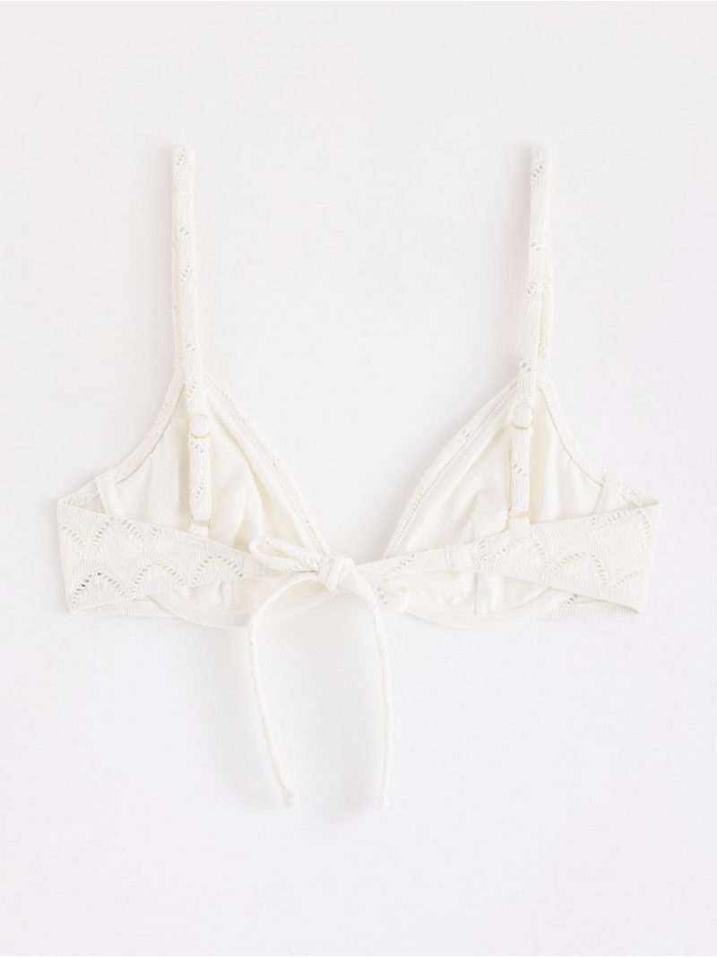 Unpadded bikini bra with embroidery - 3004190-6886