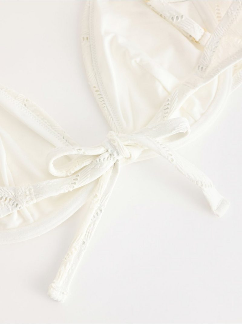 Unpadded bikini bra with embroidery - 3004190-6886