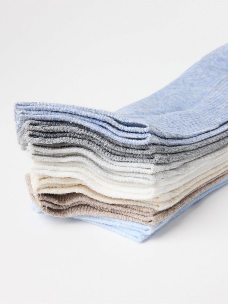 7-pack ribbed ankle socks - 3006090-6584