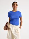 Short-sleeved ribbed top - 3008467-7343