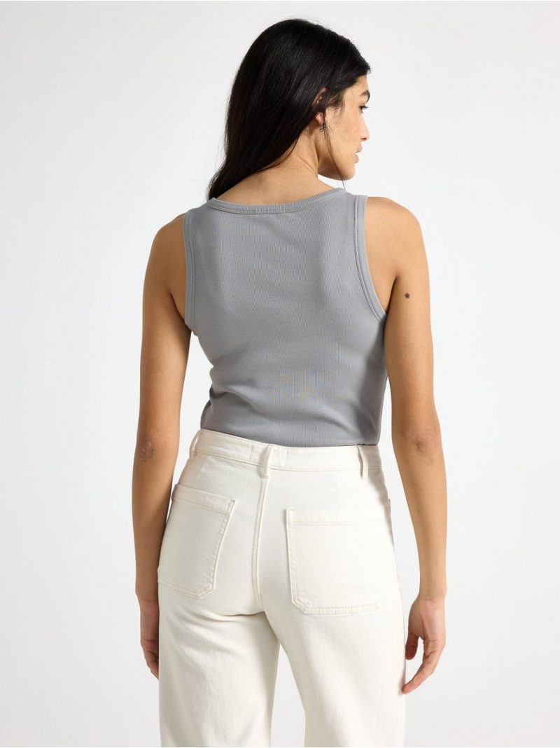 Ribbed tank top - 3008581-9853