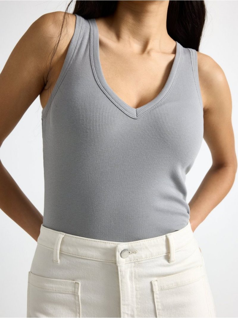 Ribbed tank top - 3008581-9853