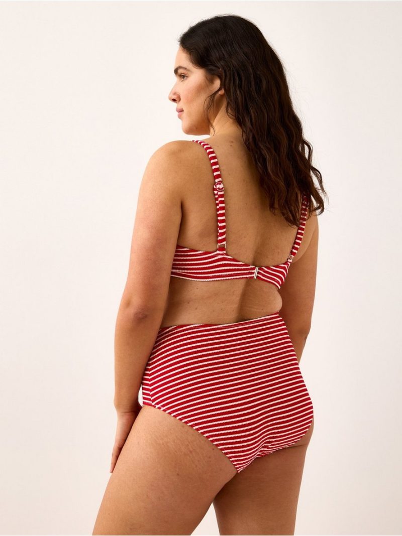 Crinkled bikini bottom with high waist - 3009160-6969