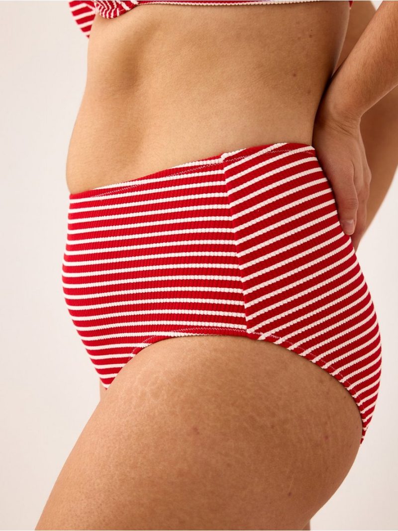 Crinkled bikini bottom with high waist - 3009160-6969