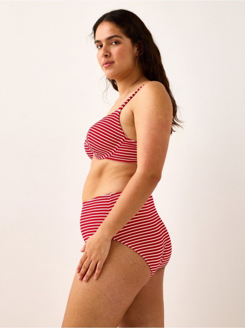 Crinkled bikini bottom with high waist - 3009160-6969