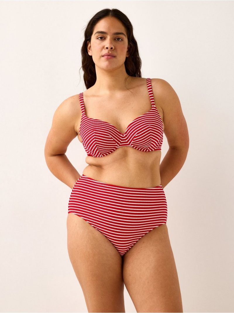 Crinkled bikini bottom with high waist - 3009160-6969