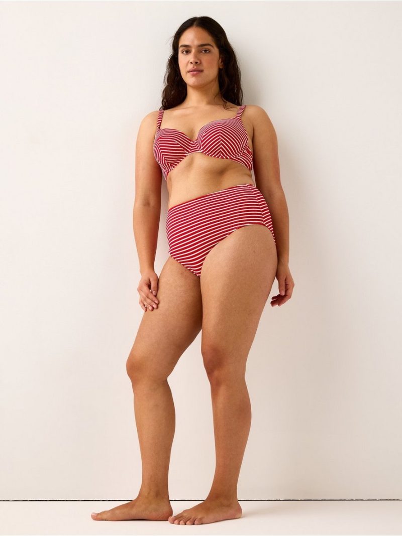 Crinkled bikini bottom with high waist - 3009160-6969