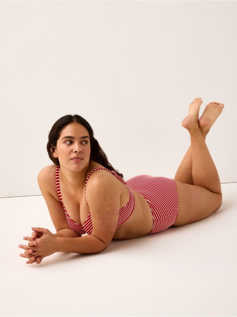 Crinkled bikini bottom with high waist - 3009160-6969