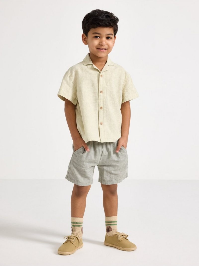 Shorts in linen blend - 3009486-3478