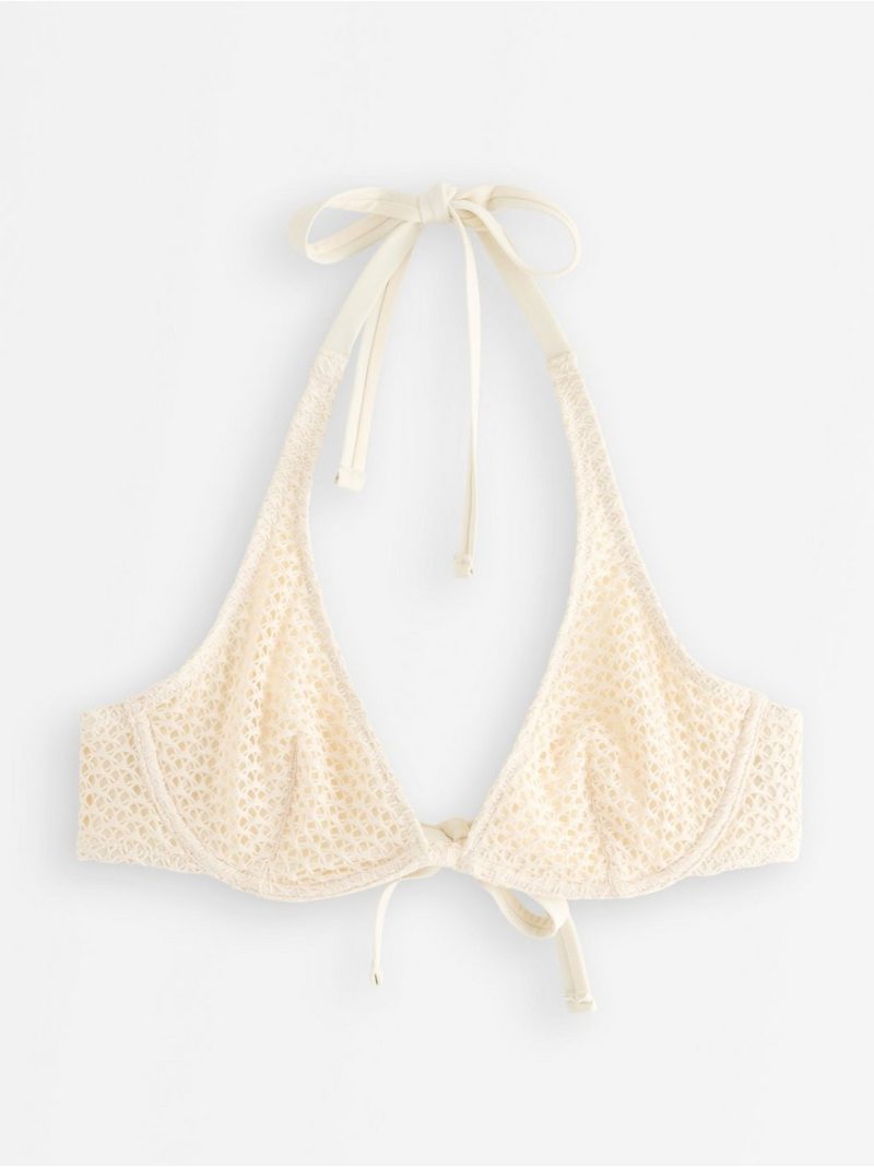 Pattern-knit bikini bra with underwire - 3009514-1006