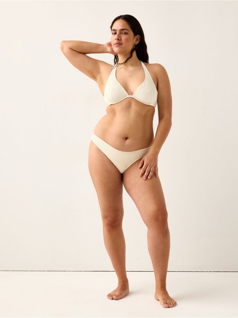 Pattern-knit bikini bra with underwire - 3009514-1006