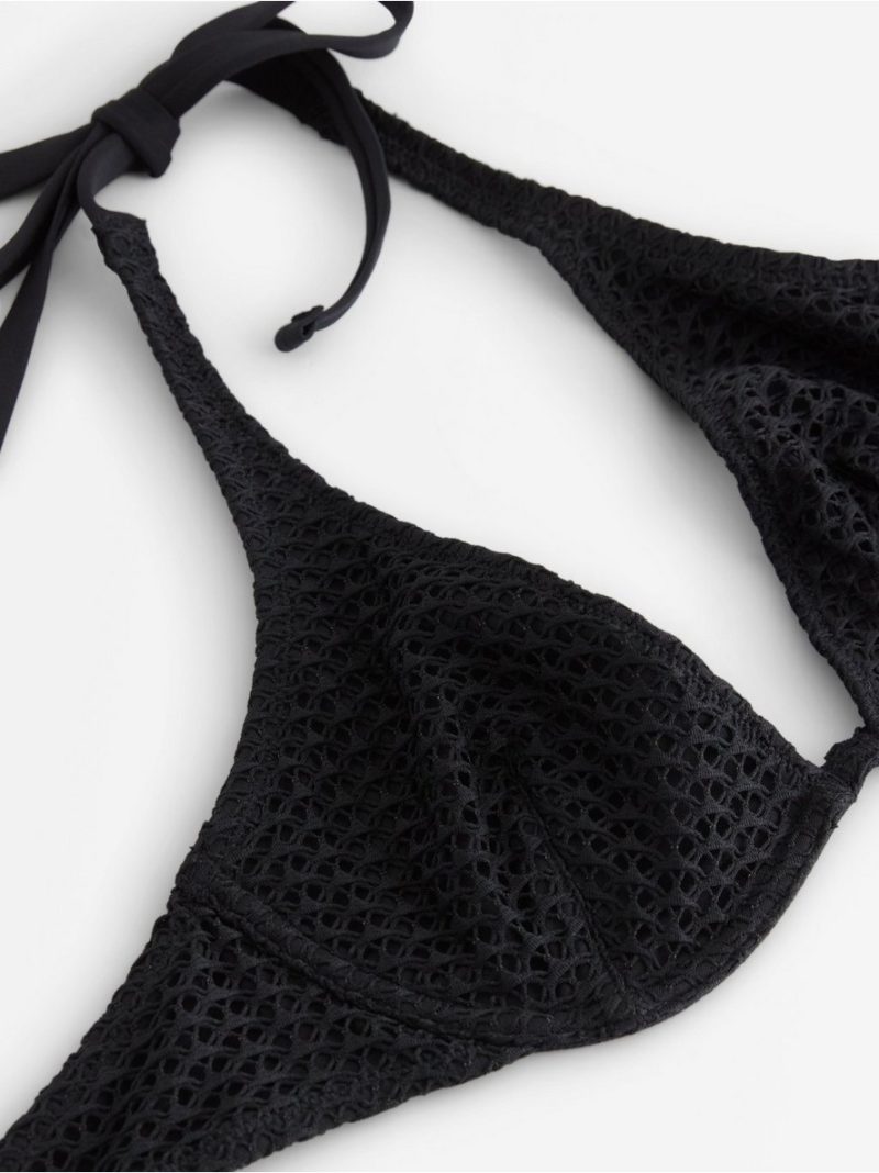 Pattern-knit bikini bra with underwire - 3009514-80