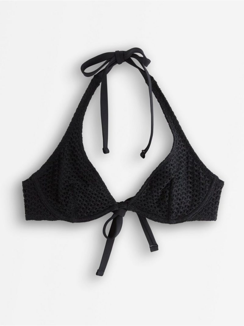 Pattern-knit bikini bra with underwire - 3009514-80