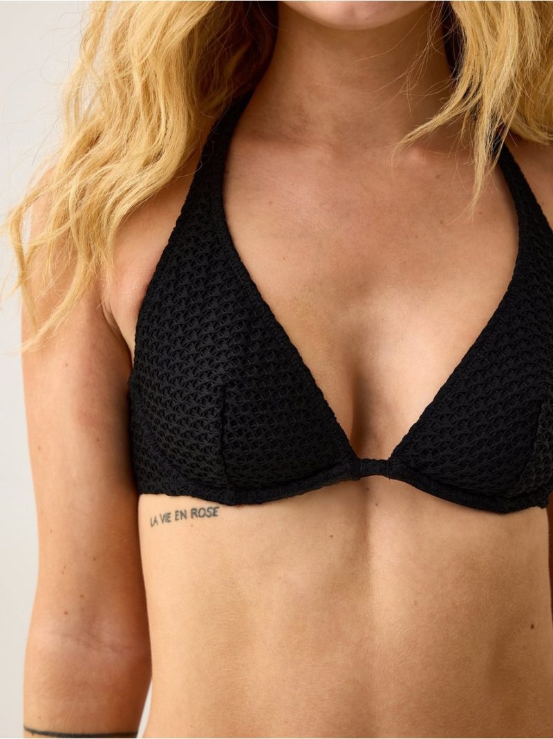 Pattern-knit bikini bra with underwire - 3009514-80