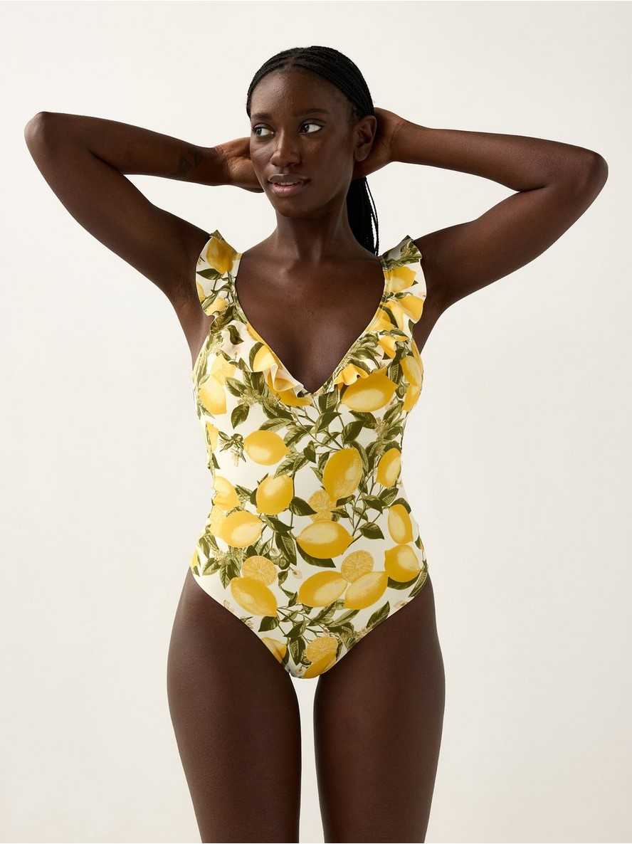 Swimsuit with flounce - 3009535-597