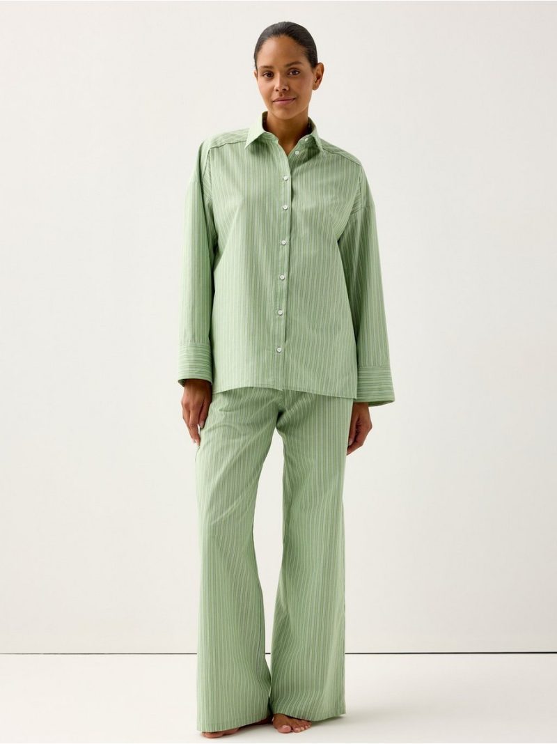 Pyjama shirt in cotton poplin - 3009671-5270