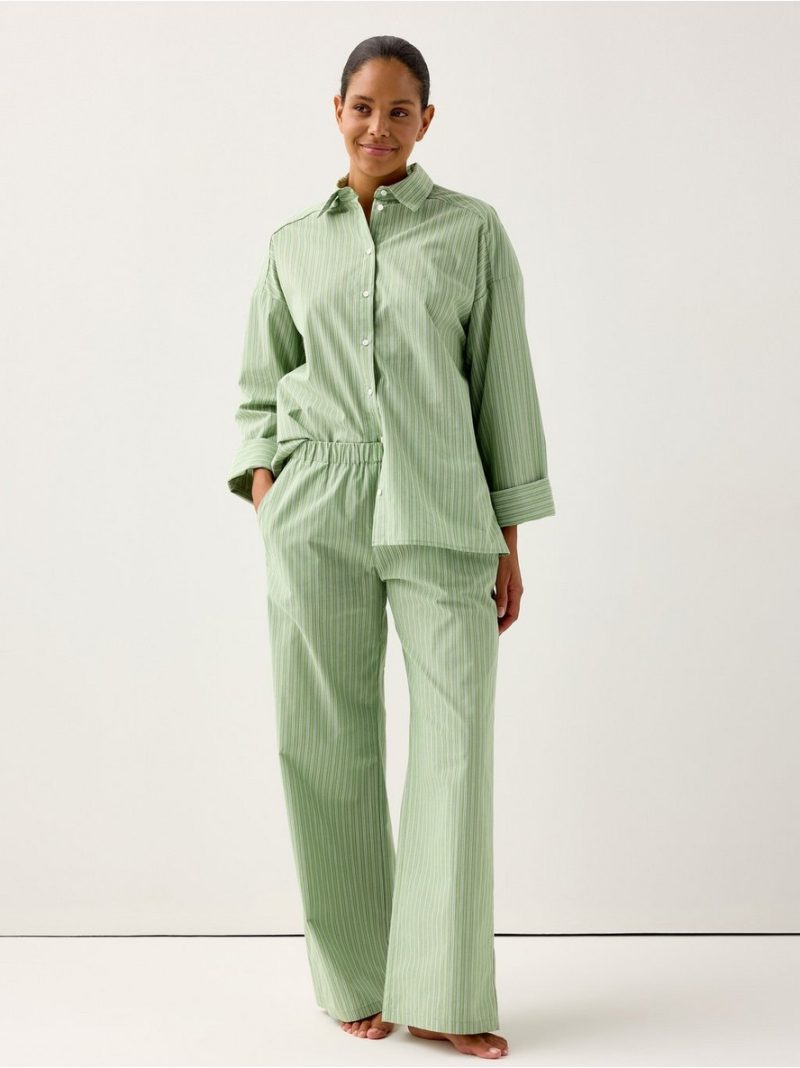 - Pyjama trousers in cotton poplin Pyjama trousers in cotton poplin - 3009672-5270