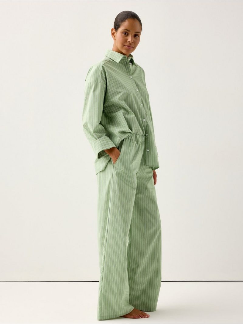 Pyjama trousers in cotton poplin - 3009672-5270