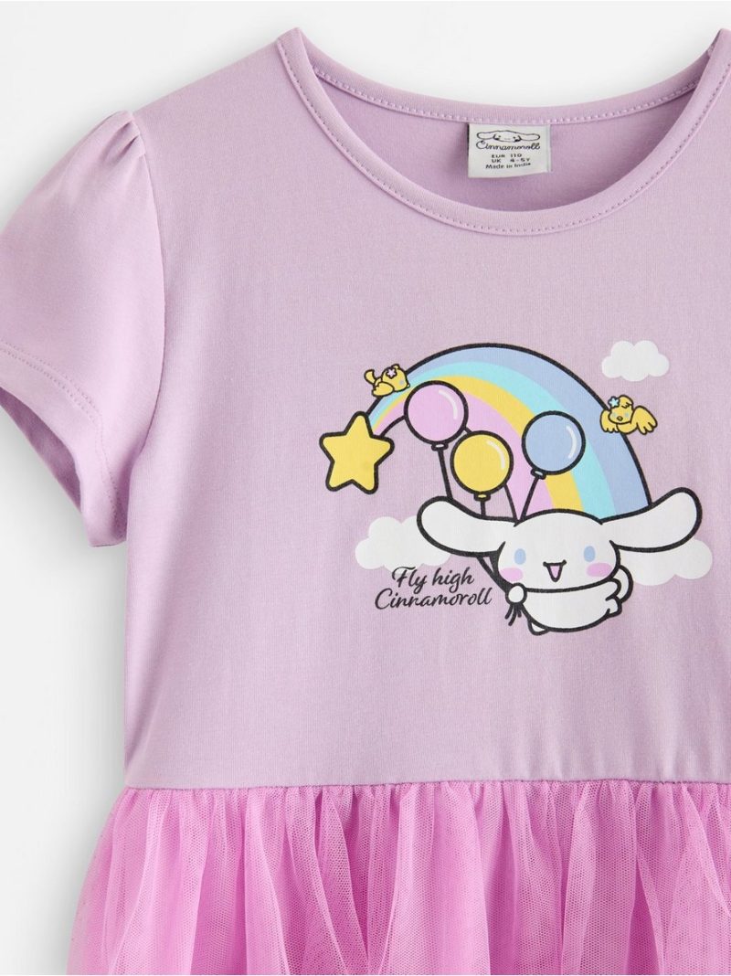 Cinnamoroll short-sleeved dress with tulle skirt - 3009840-5335