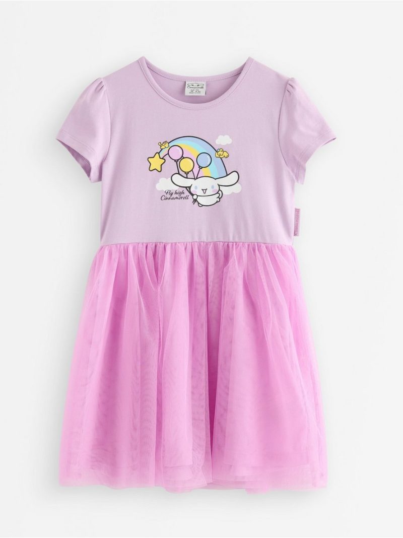Cinnamoroll short-sleeved dress with tulle skirt - 3009840-5335