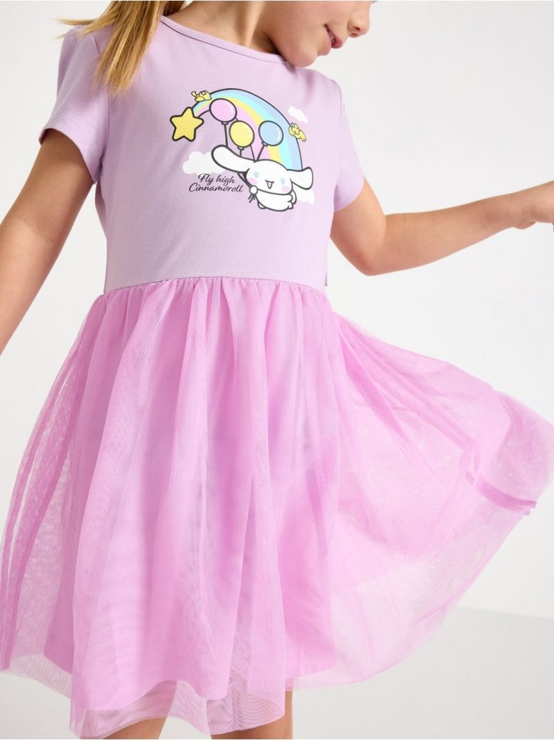 Cinnamoroll short-sleeved dress with tulle skirt - 3009840-5335