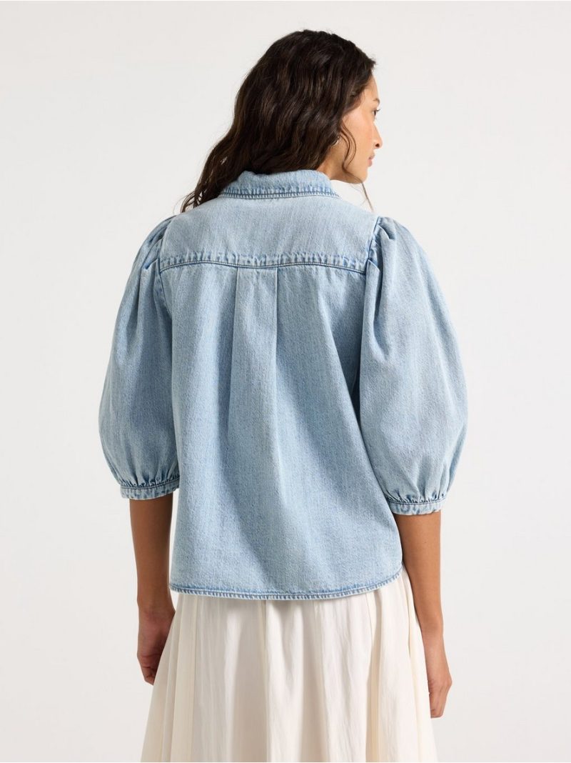 Short-sleeved denim shirt - 3009994-791
