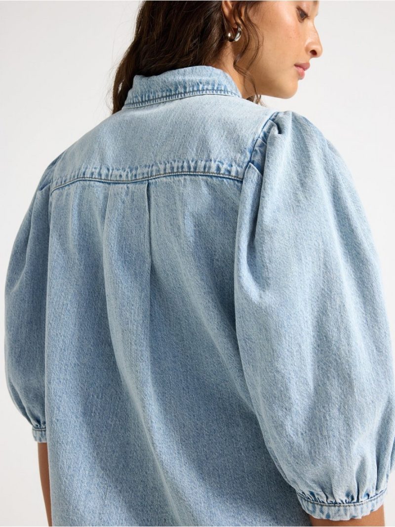 Short-sleeved denim shirt - 3009994-791