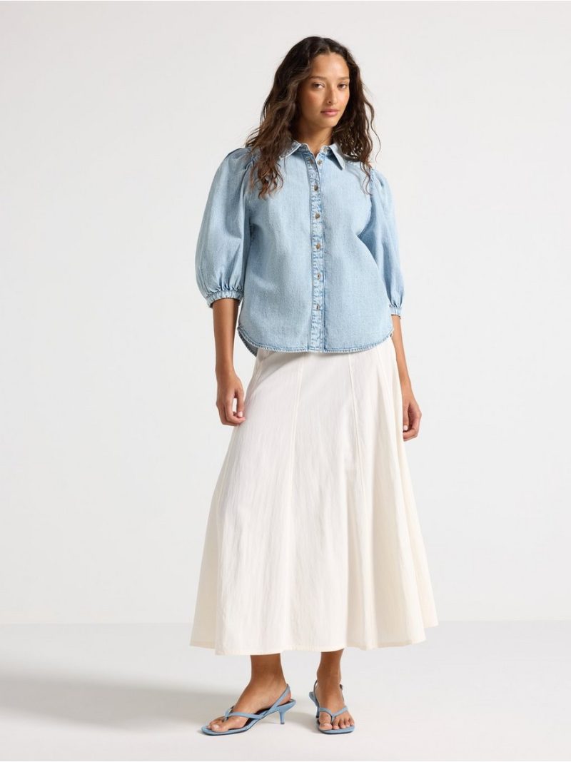 Short-sleeved denim shirt - 3009994-791