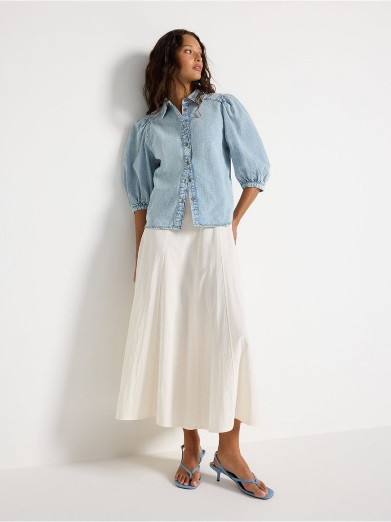 Short-sleeved denim shirt - 3009994-791
