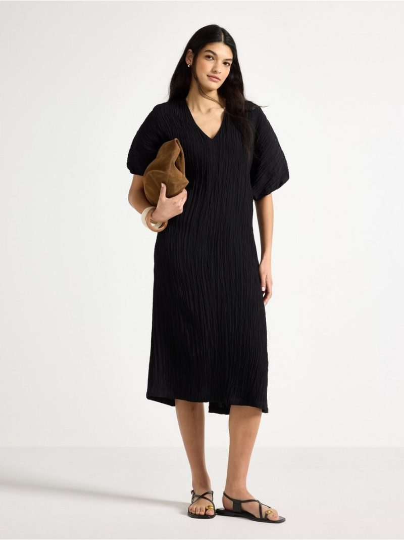 - Crinkled midi dress Crinkled midi dress - 3010012-80