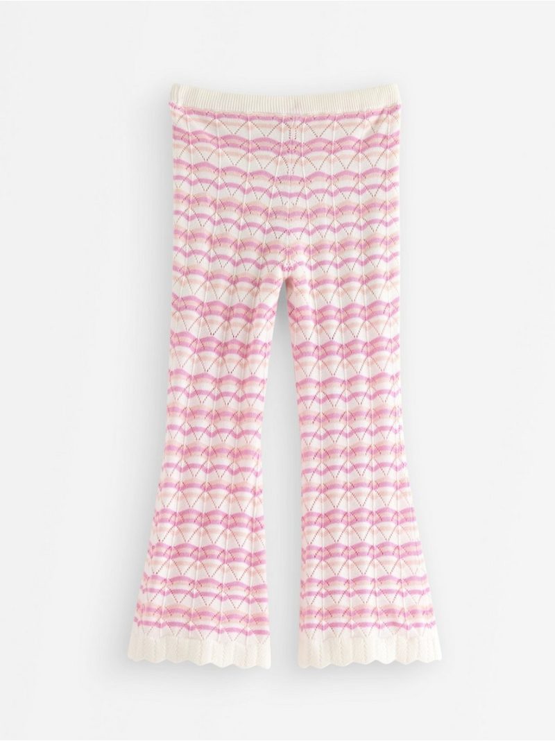 Trousers with crochet look - 3010045-325