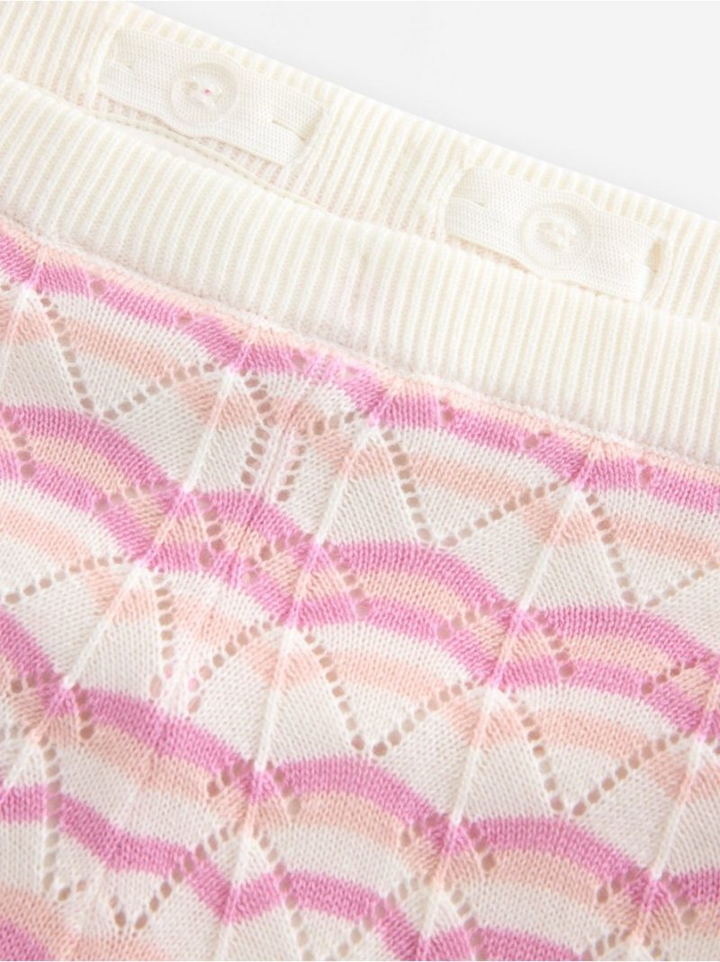 Trousers with crochet look - 3010045-325