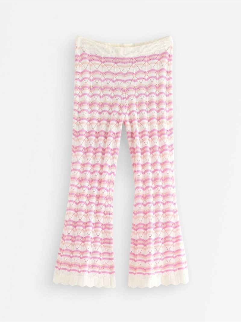 Trousers with crochet look - 3010045-325
