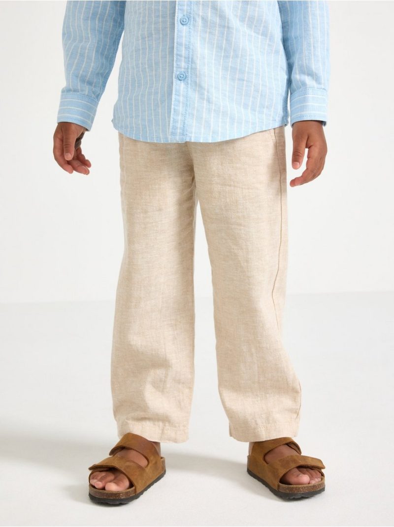 Linen blend trousers - 3010153-7603