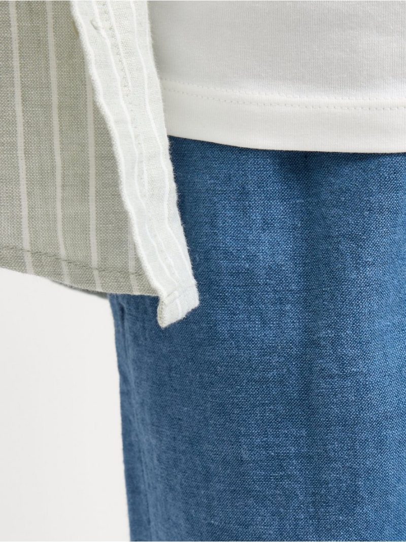 Linen blend trousers - 3010153-8887