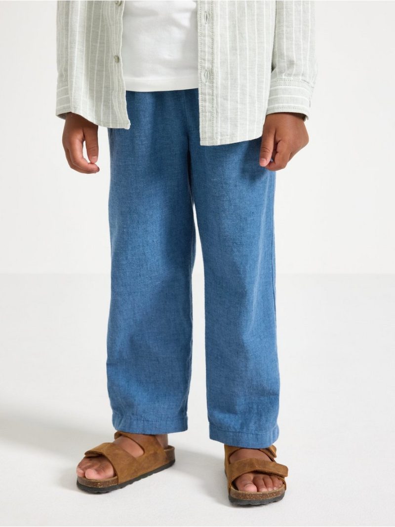 Linen blend trousers - 3010153-8887