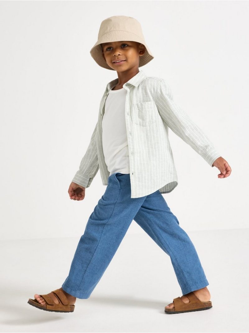 - Linen blend trousers Linen blend trousers - 3010153-8887