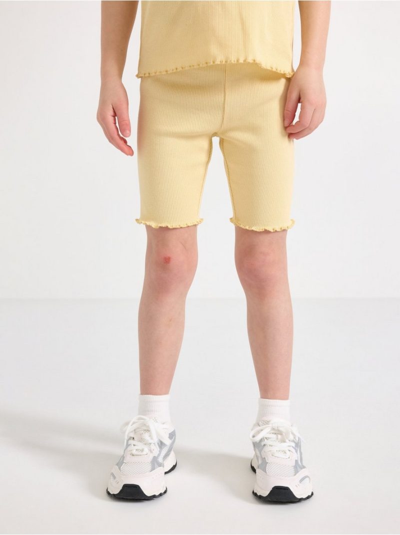 Ribbed cycling shorts - 3010195-8778
