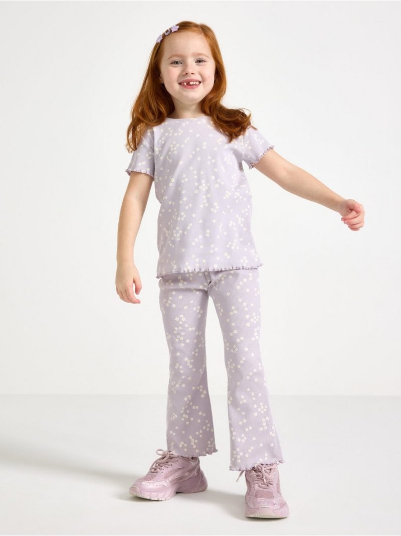 Ribbed leggings - 3010240-9959