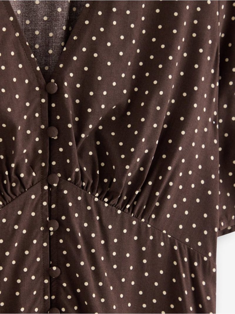 Midi dress with puff sleeves - 3010400-1863
